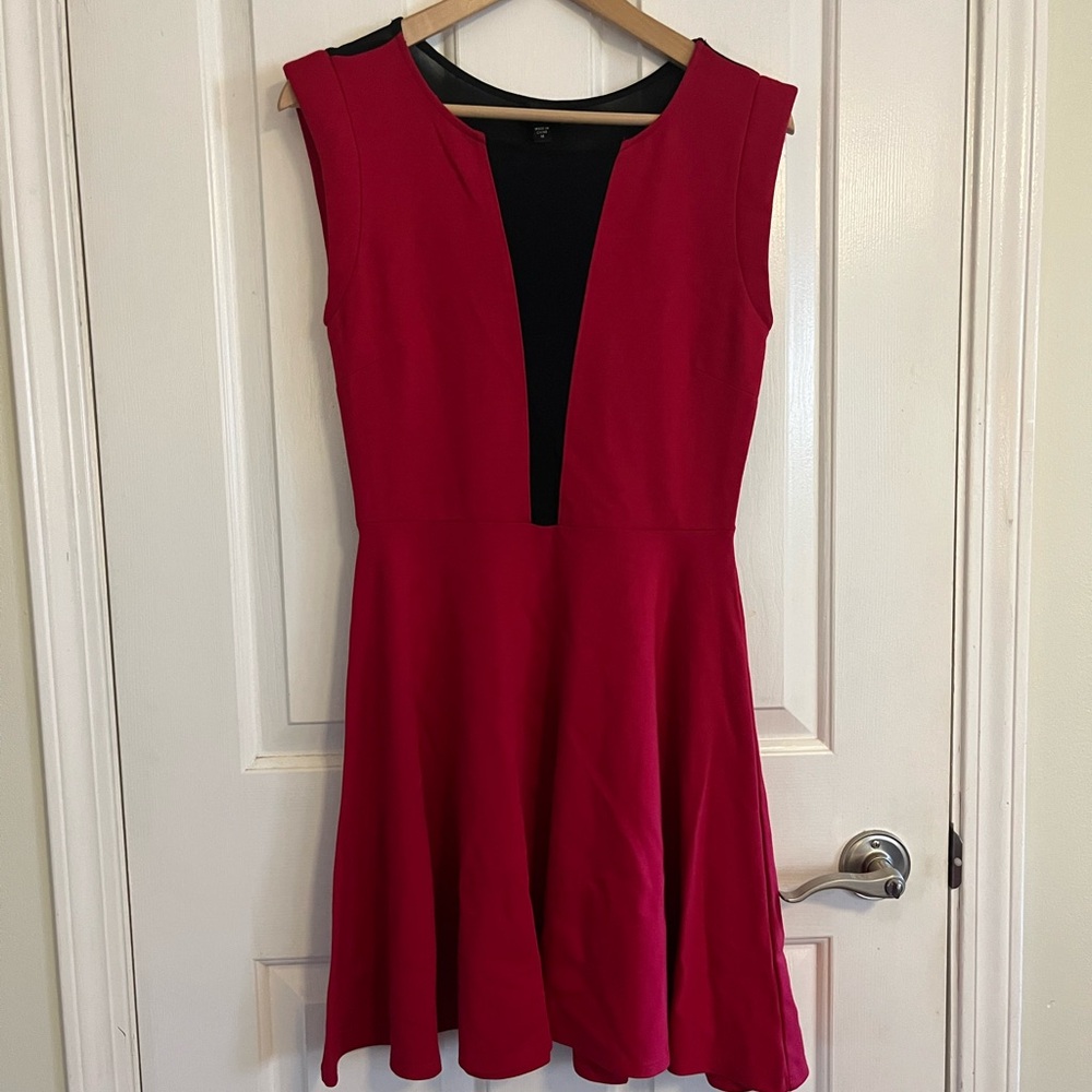 Bebe Red and Black Dress